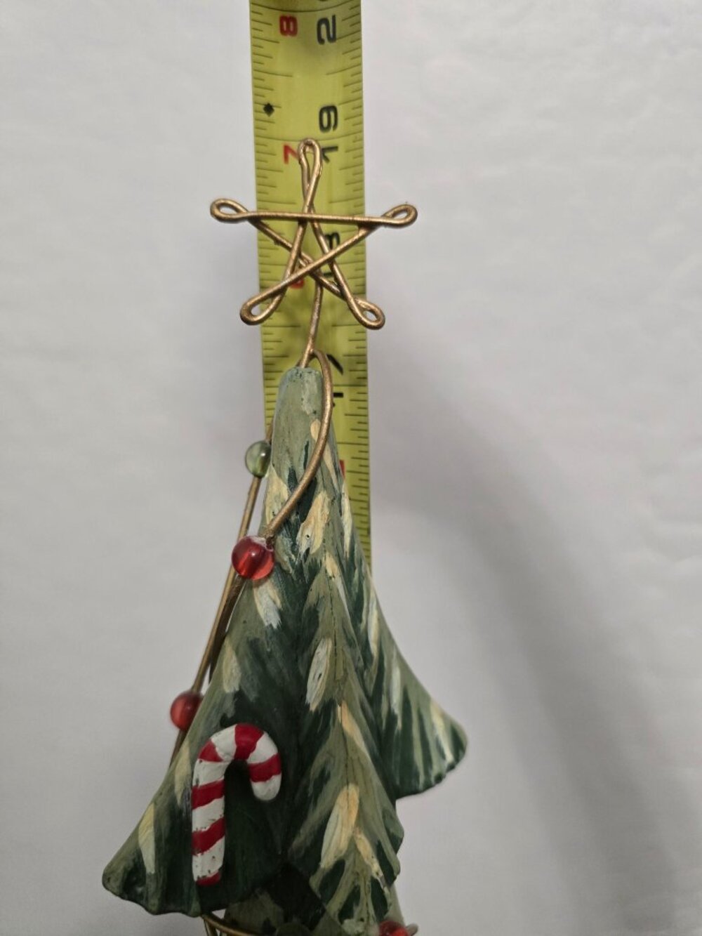 Fitz And Floyd Christmas Tree Figurine With Candy Canes & Beads 19" Tall - Picture 6 of 10
